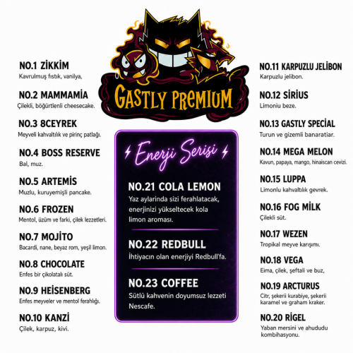 Gastly Premium Salt Likit Serisi
