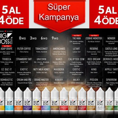 Big Boss Likit Kampanyası 5 Al 4 Öde Big Boss Likit Kampanyası 5 Al 4 Öde